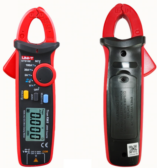 Digital Clamp Meter Multimeter True RMS 100Amp 600V AC DC UNI-T UT210E