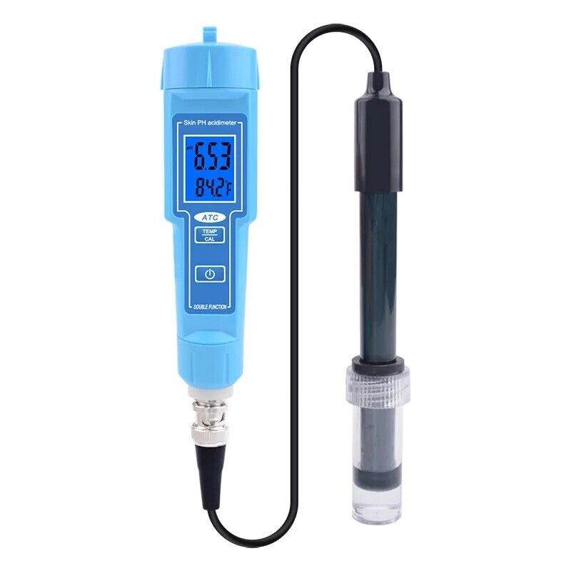 pH Meter Testing Acidimeter Reads ATC for Flat Surfaces Like Skin Frui