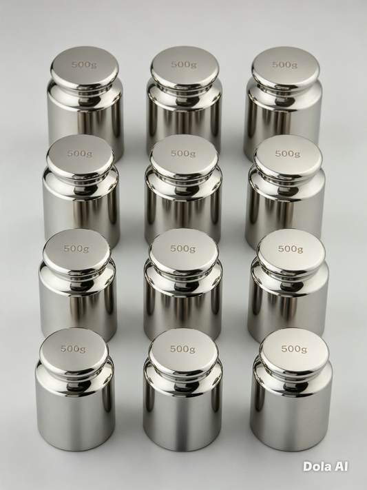 Calibration Weight 500g x 12 Precision Chrome Plated Steel for Balance Scales
