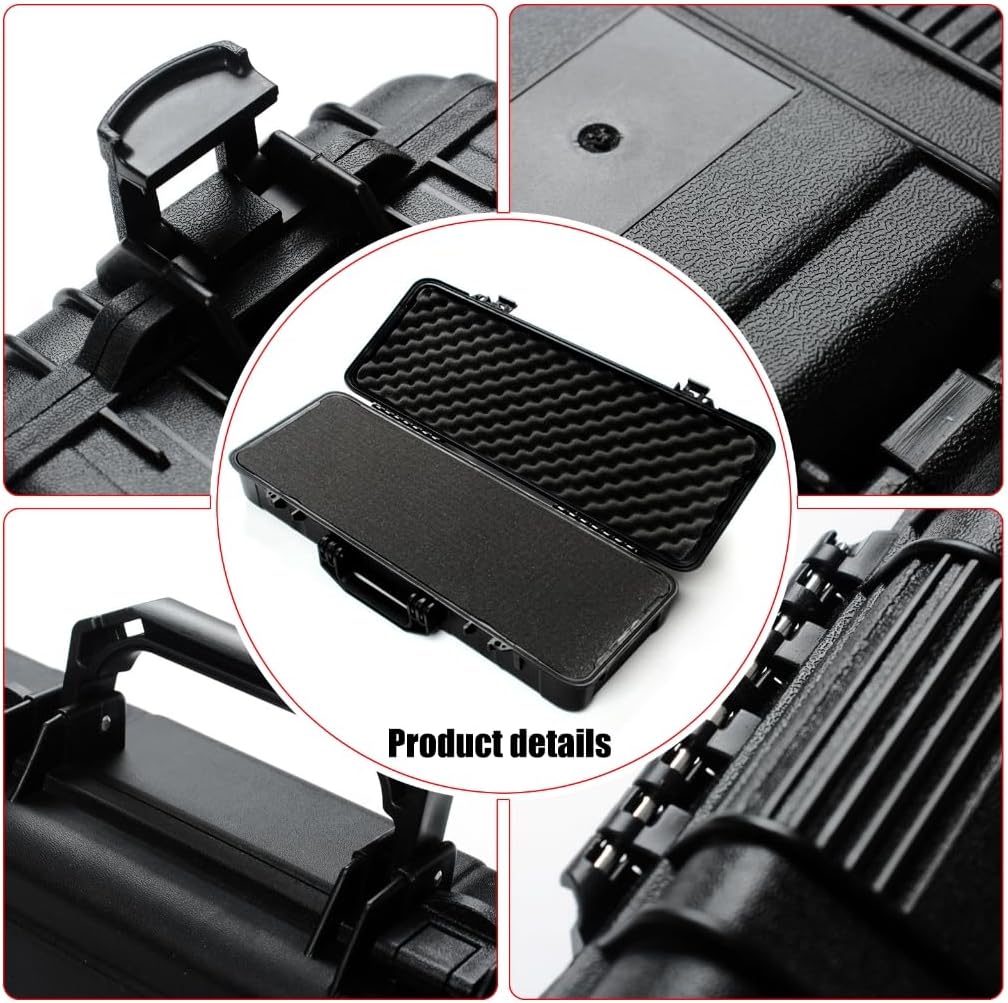 Waterproof Shockproof Hard Tool Case with Foam Insert 305x165x105mm