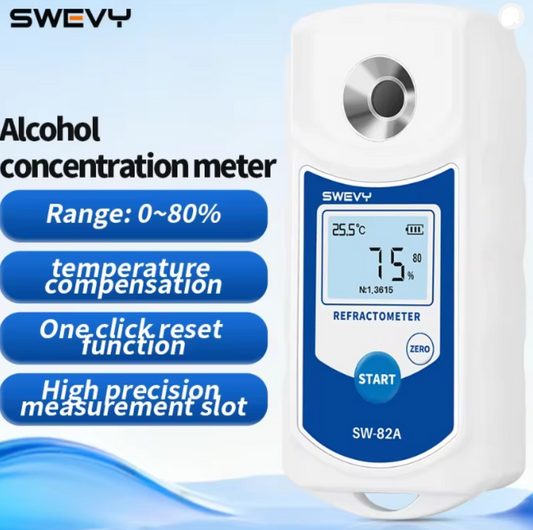 Refractometer Alcohol 0‑80% Digital High Accuracy Tester Meter SW82A