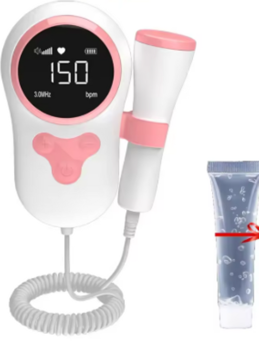 Fetal Doppler Baby Monitor Doppler for Pregnant Women 3MHZ No Radiation Pink