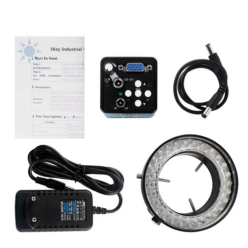 13MP VGA Digital Microscope Camera with Light HD Industrial Electronic Camera