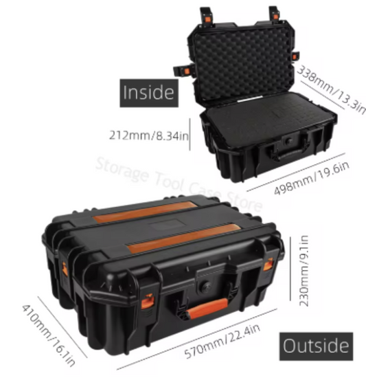 Waterproof Hard Tool Case with Foam Insert Storage Box 570x410x230mm