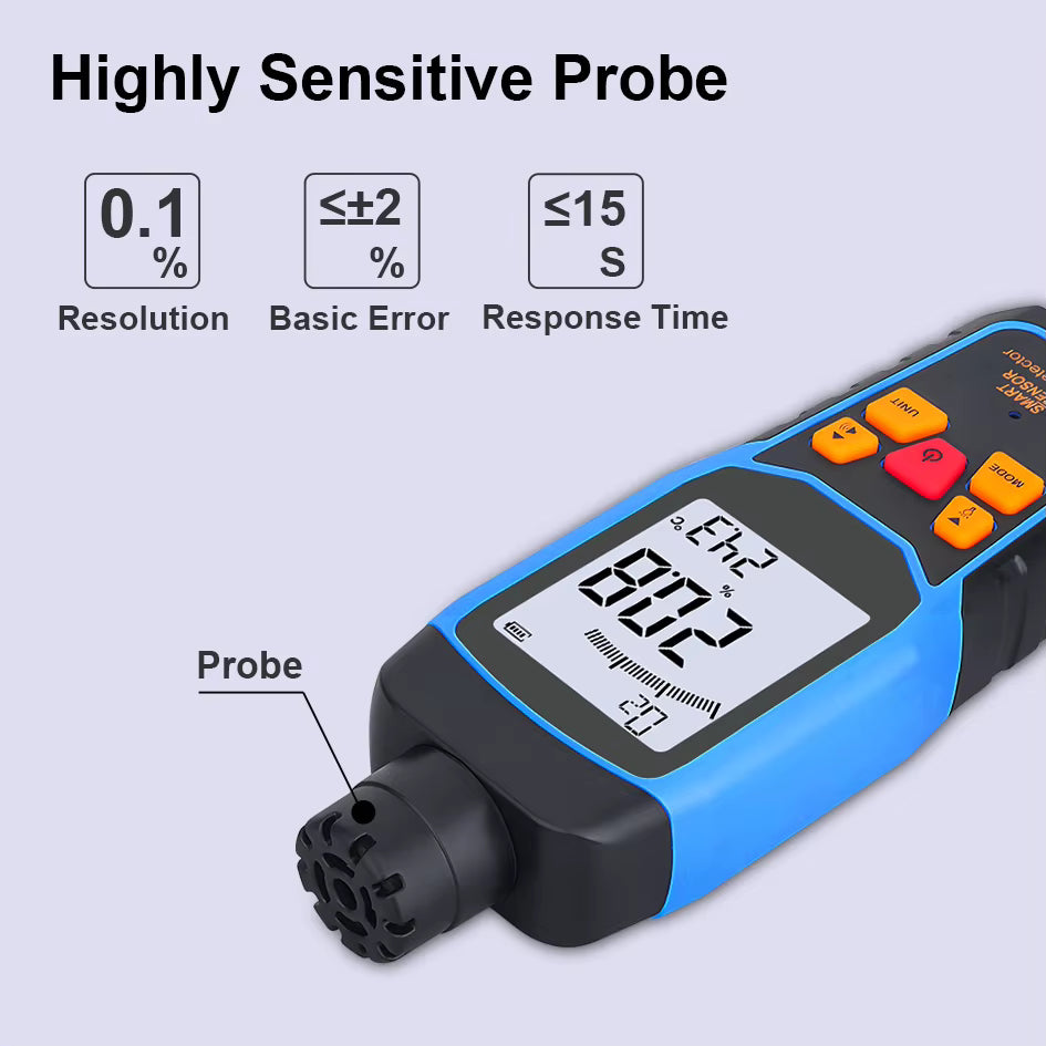 Oxygen Meter Detector O2 Gas Analyzer Reads Monitor In Air Tester 0-25% AT8100B