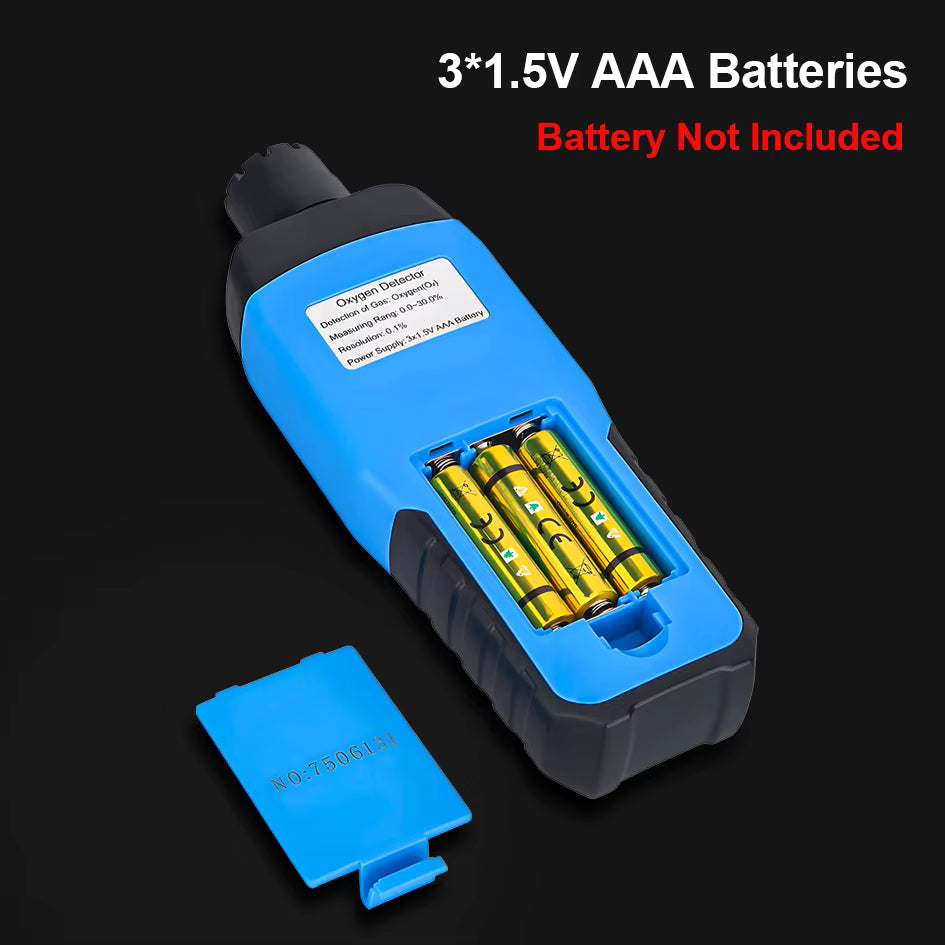 Oxygen Meter Detector O2 Gas Analyzer Reads Monitor In Air Tester 0-25% AT8100B