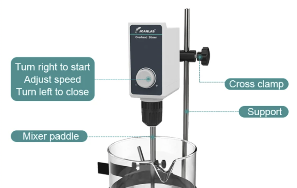Overhead Stirrer Electric Mixer Rotary Cantilever Variable Speed 10L OS-10