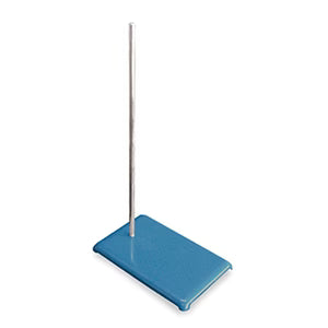 Retort Stand, Rectangular Cast Iron Base 20 x 13 x 3cm and Chrome Rod 60cm