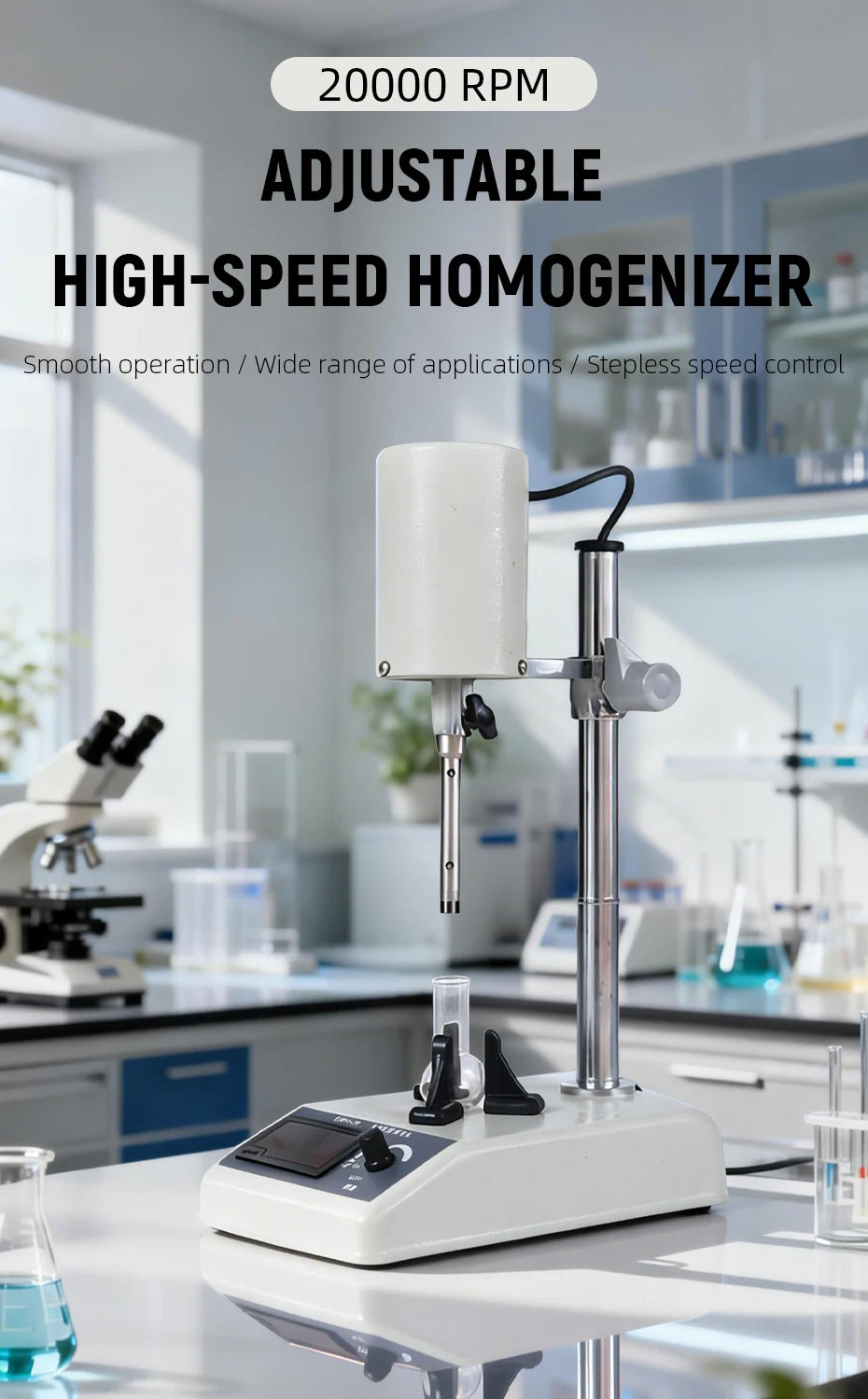 Homogenizer Lab High Speed Emulsifier Tissue Grinder Mixer For Laboratory Use