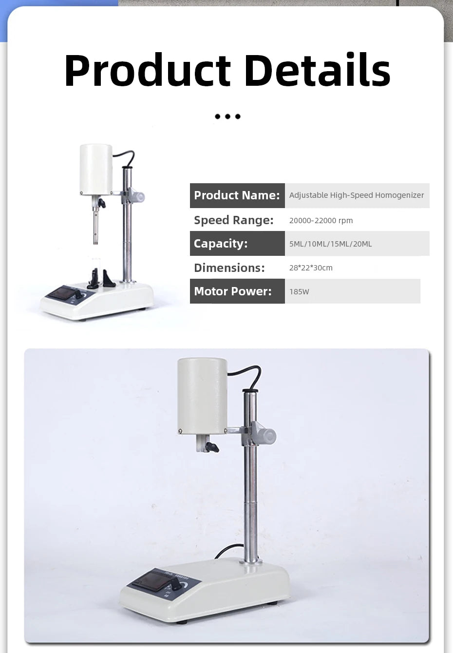 Homogenizer Lab High Speed Emulsifier Tissue Grinder Mixer For Laboratory Use
