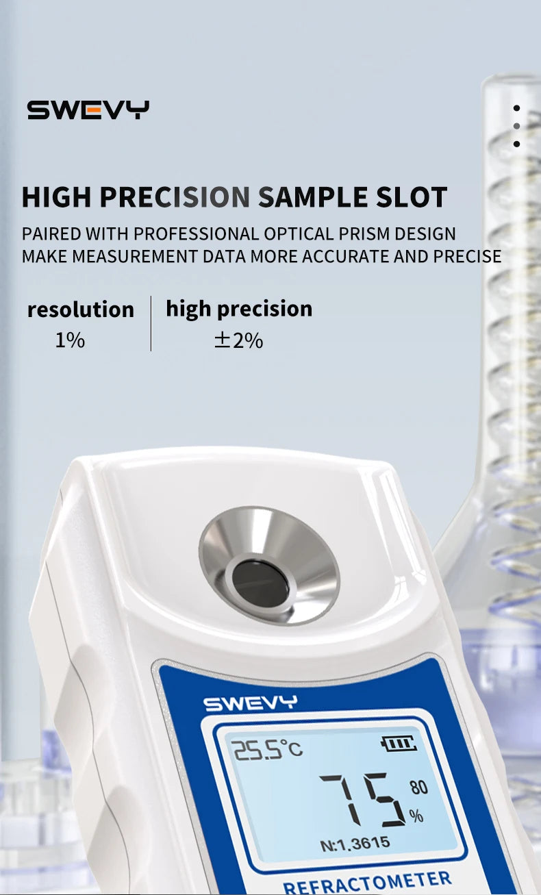 Refractometer Alcohol 0‑80% Digital High Accuracy Tester Meter SW82A