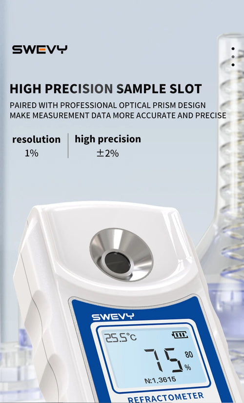 Refractometer Alcohol 0‑80% Digital High Accuracy Tester Meter SW82A