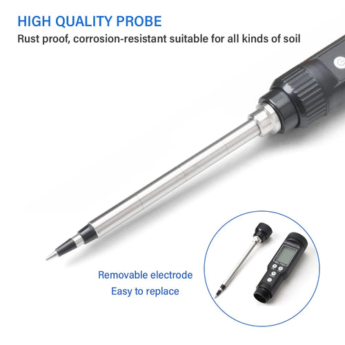 EC & Temp Meter  Electrical Conductivity Tester Reader for Soil Waterproof ATC EC-7701