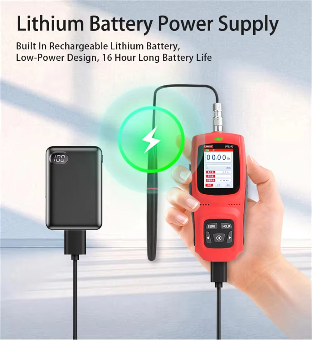 Digital Tesla Meter Gaussmeter Gauss Meter Magnetic Detection 0~3000mT/kGs Surface Magnetic Strength Gaussian Meter with Data Storage Calibration
