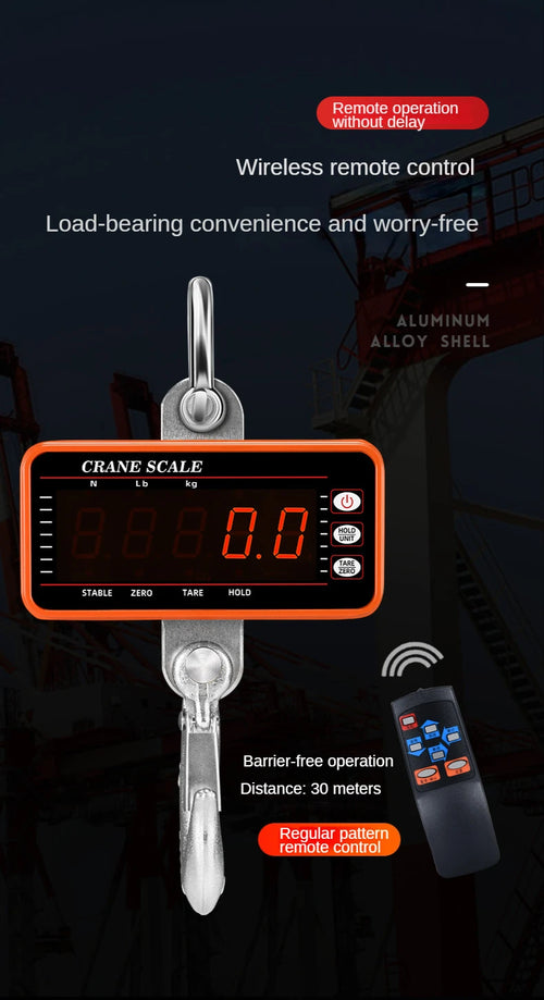 Hanging Scale LCD Digital 1500KG x 0.1KG High Precision Portable Crane scale