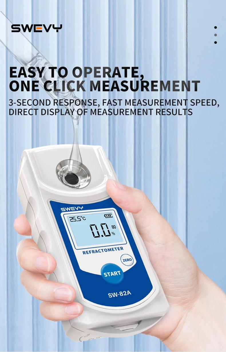 Refractometer Alcohol 0‑80% Digital High Accuracy Tester Meter SW82A