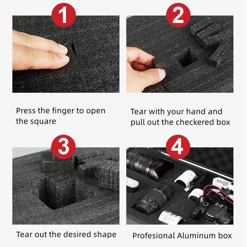 Waterproof Hard Tool Case with Foam Insert Storage Box 660x495x230mm