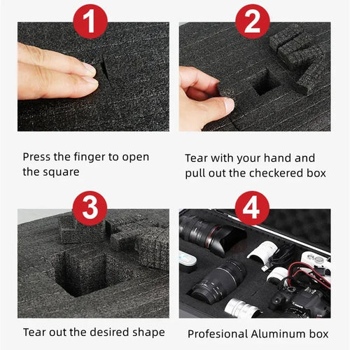 Waterproof Hard Tool Case with Foam Insert Storage Box 660x495x230mm