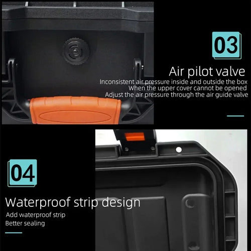 Waterproof Hard Tool Case with Foam Insert Storage Box 660x495x230mm