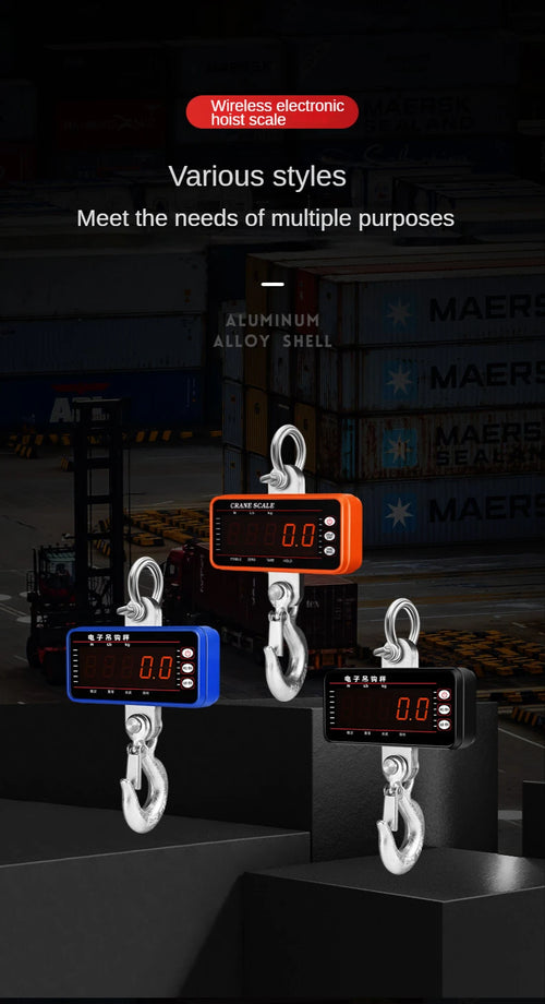 Hanging Scale LCD Digital 1500KG x 0.1KG High Precision Portable Crane scale