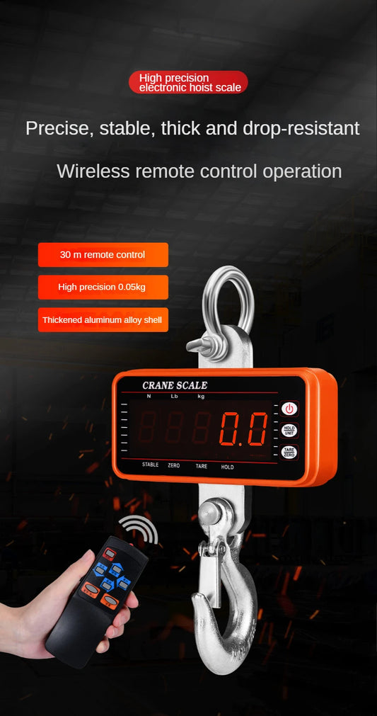Hanging Scale LCD Digital 1500KG x 0.1KG High Precision Portable Crane scale