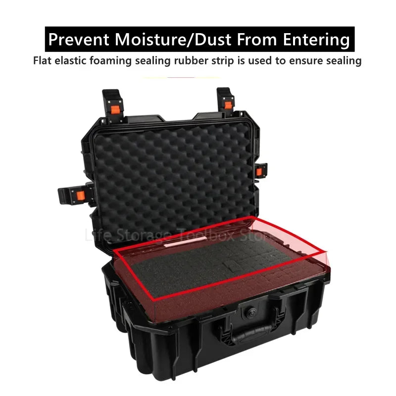 Waterproof Hard Tool Case with Foam Insert Storage Box 660x495x230mm