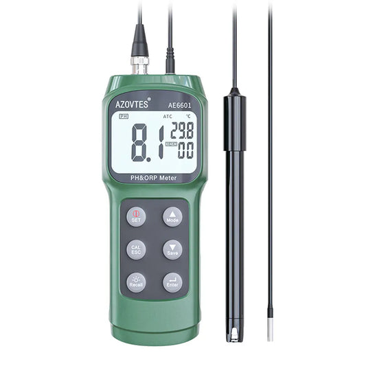 pH ORP & Temperature Meter Redox Millivolt Tester Monitor 0-14 pH AE6601