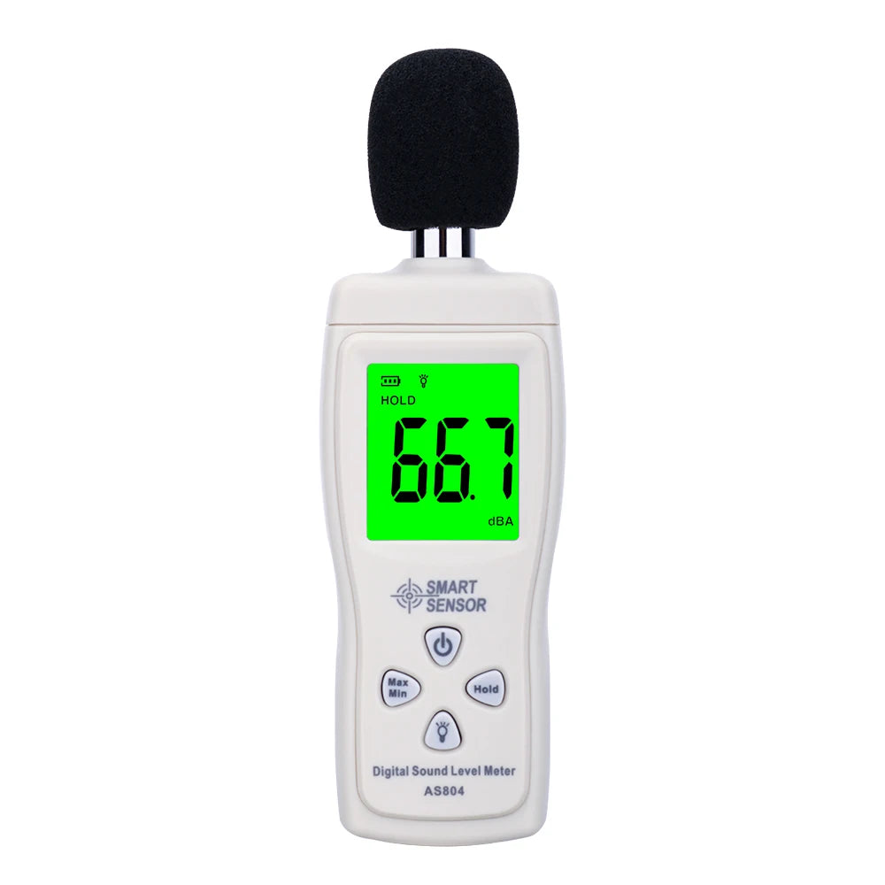 Sound Noise Level Meter Digital Testing Monitor 30-130dBA SMART SENSOR AS804