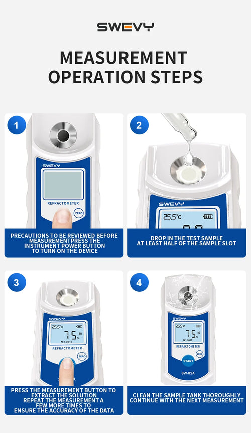 Refractometer Alcohol 0‑80% Digital High Accuracy Tester Meter SW82A