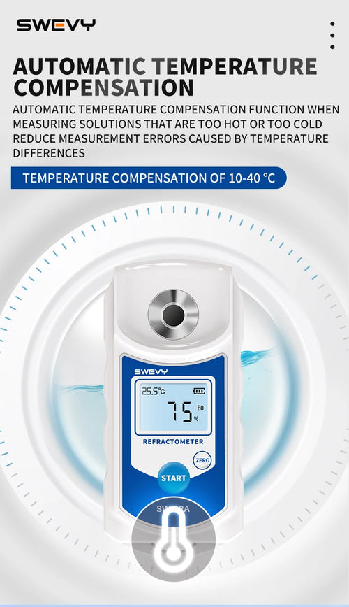Refractometer Alcohol 0‑80% Digital High Accuracy Tester Meter SW82A