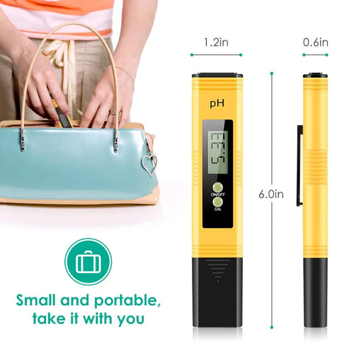 pH Pen Meter Testers LCD Digital Display Water Quality Monitor Test