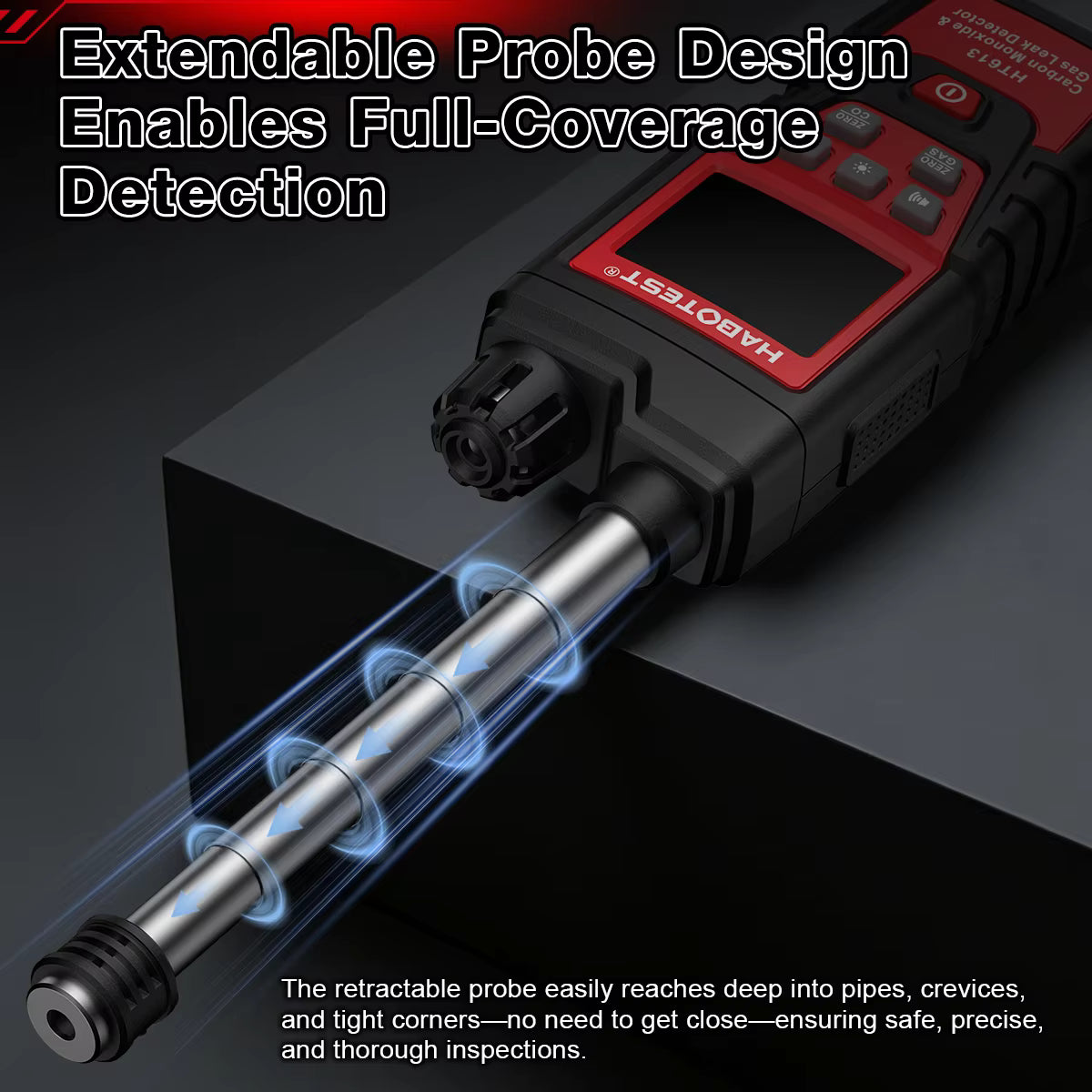 Carbon Monoxide CO & Combustible Flammable Gas Meter 2 in 1 Detector 0-999ppm