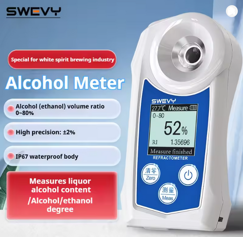 Refractometer Alcohol 0‑80% Digital High Accuracy Tester Meter SW80S