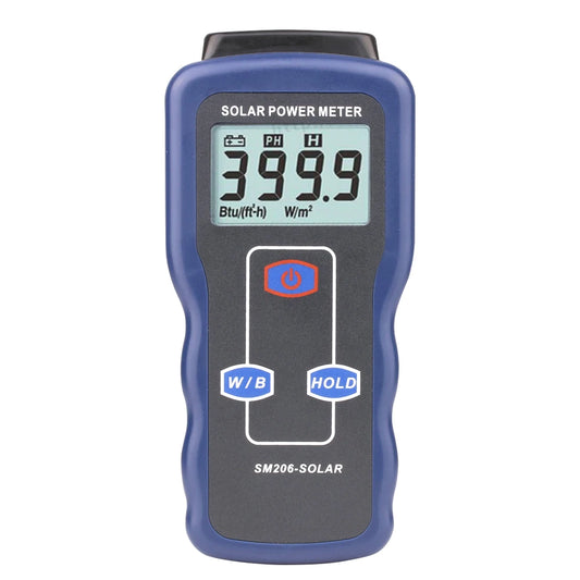 Solar Power Meter Digital Sun Light Radiation Measuring Tester 0.1-1999.9 W/m²