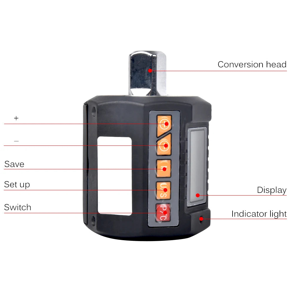 Digital Torque Wrench Meter Adaptor Electronic Torque Meter 20-200N