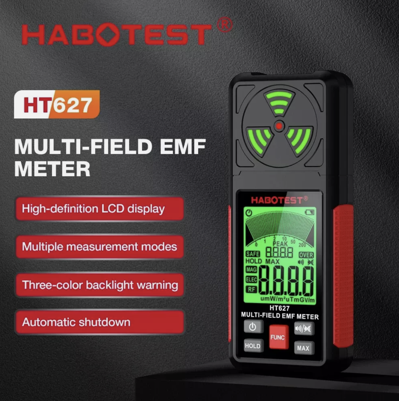 EMF Meter Electromagnetic Field RF Radiation Detector Meter Tester