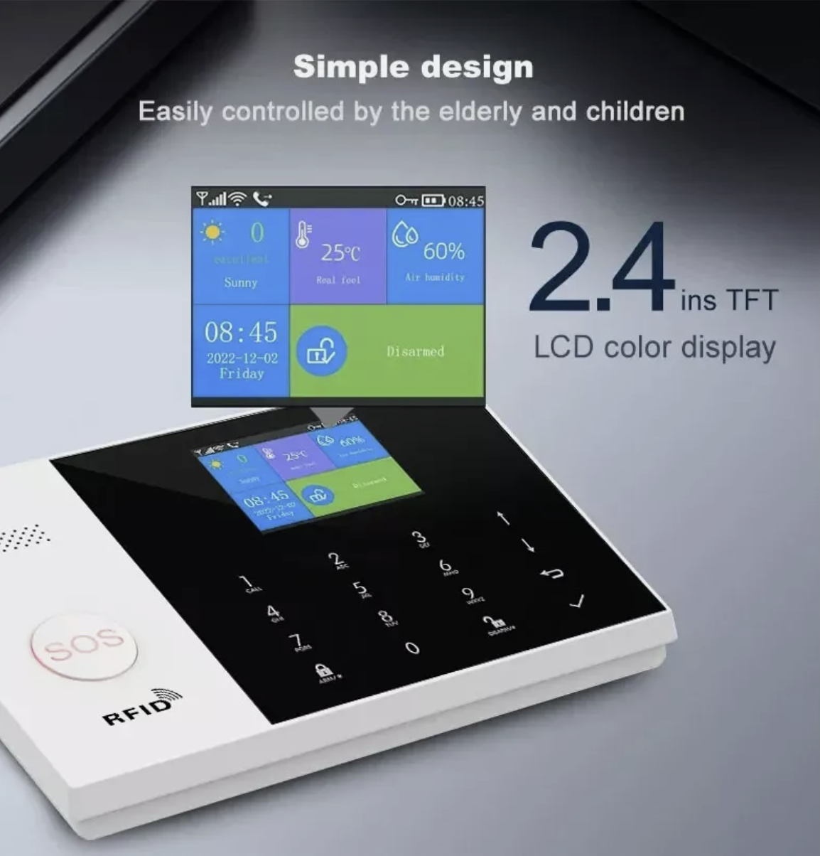 Wireless 4G Alarm System Smart WIFI Home Office Burglar Security Alarm