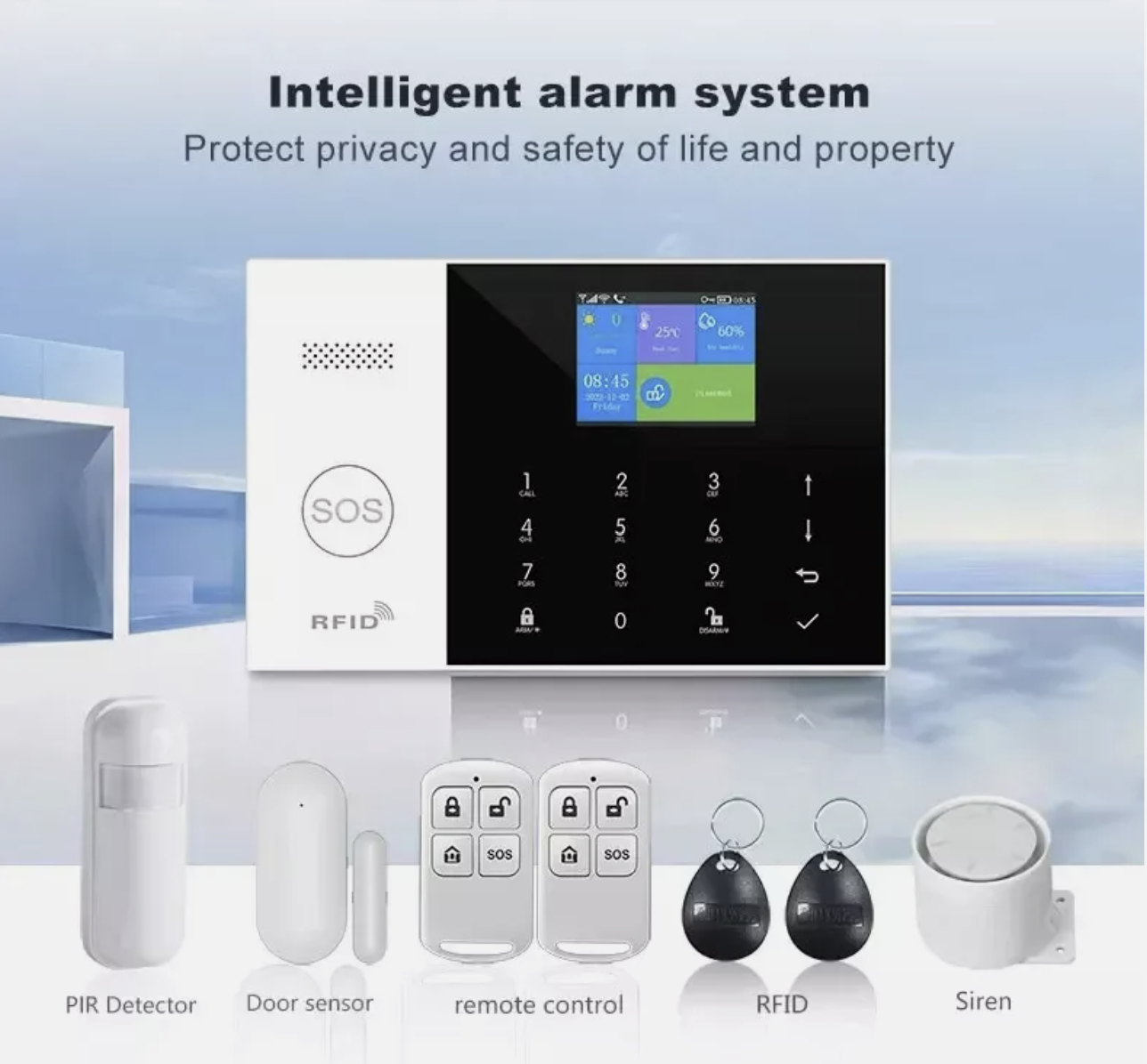 Wireless 4G Alarm System Smart WIFI Home Office Burglar Security Alarm