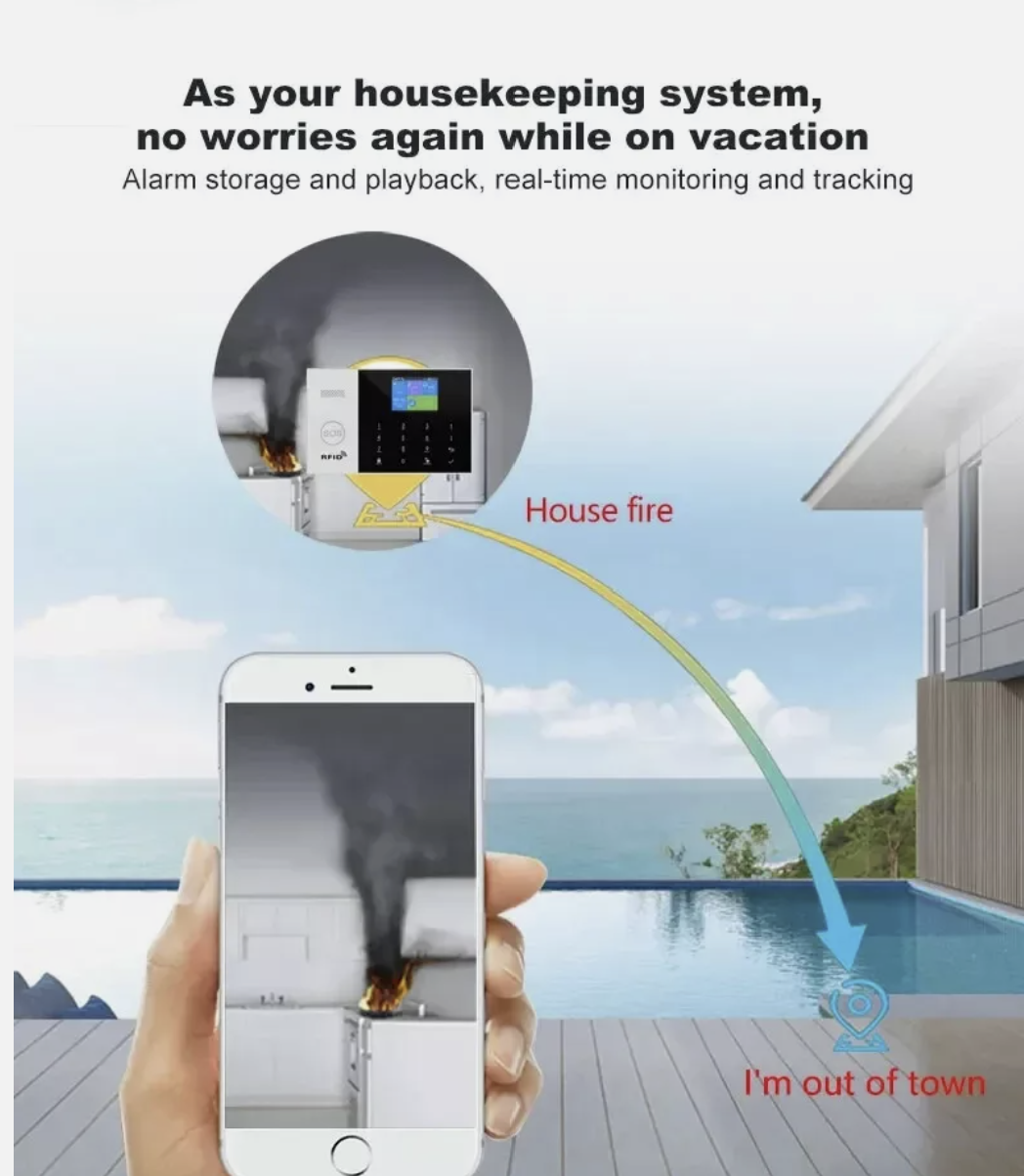 Wireless 4G Alarm System Smart WIFI Home Office Burglar Security Alarm DIY