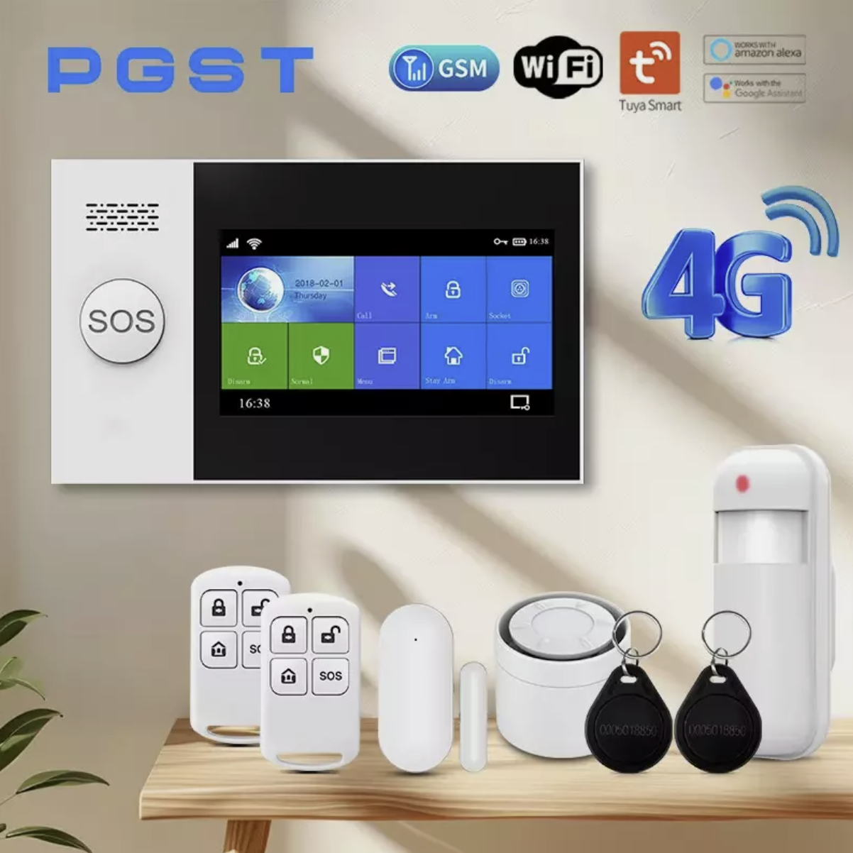 Wireless Home 4G Security Alarm System Smart WIFI Home Office Burglar Alarm DIY