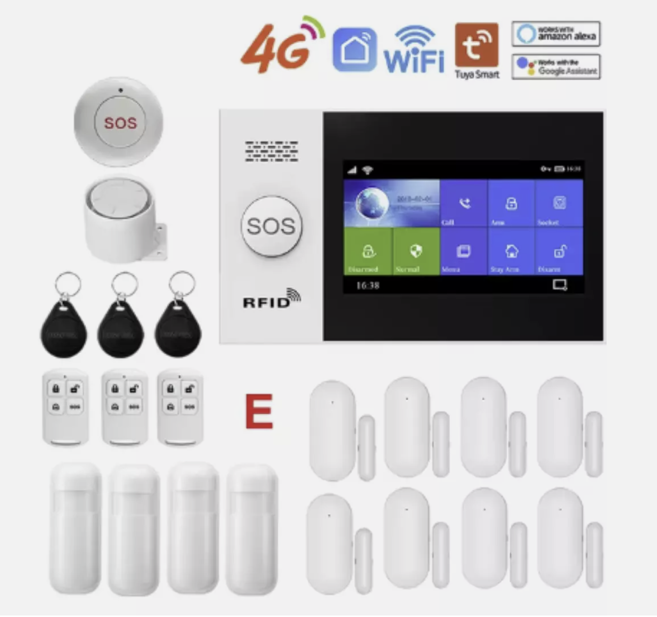 Wireless Home 4G Security Alarm System Smart WIFI Home Office Burglar Alarm DIY