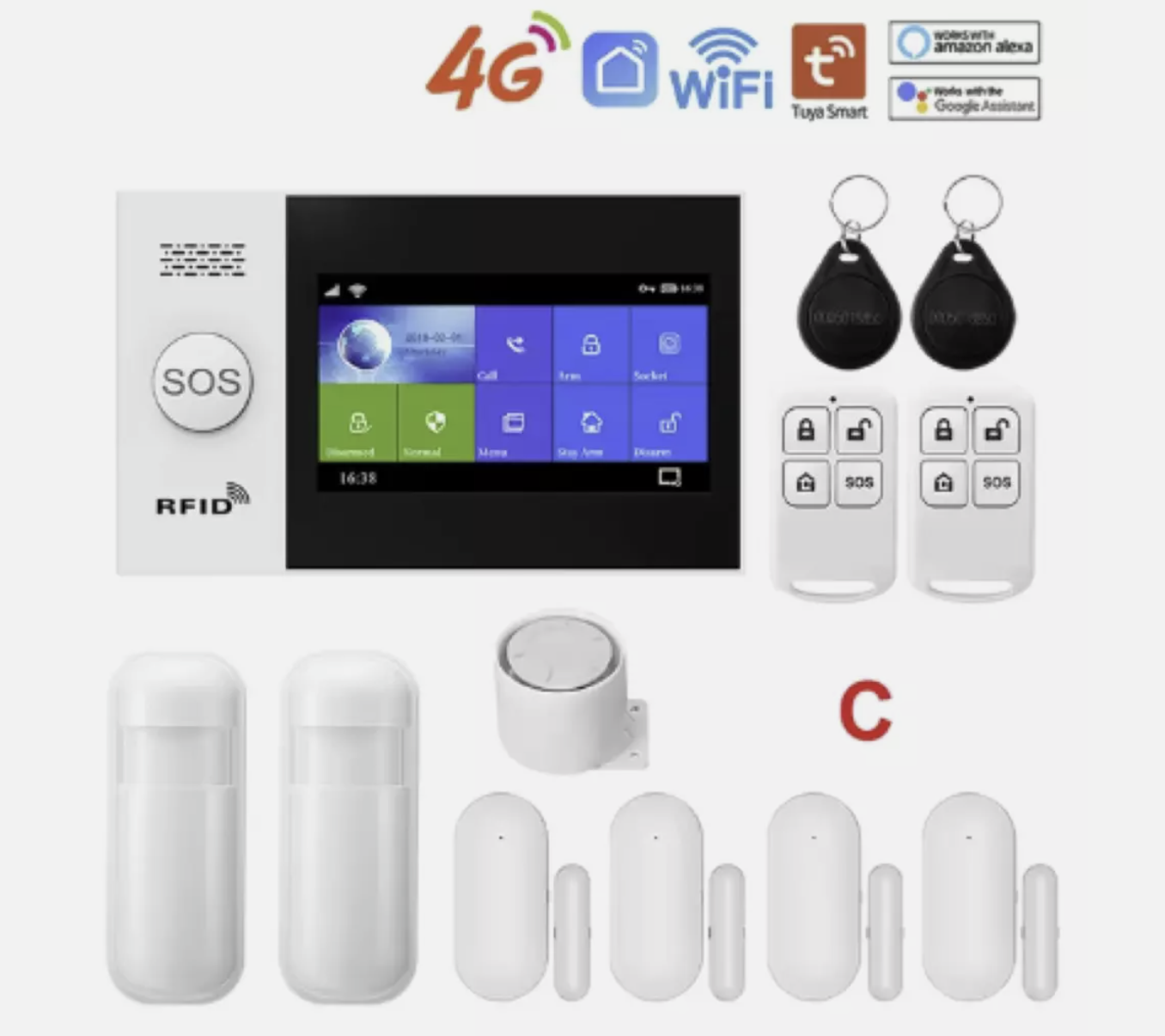 Wireless Home 4G Security Alarm System Smart WIFI Home Office Burglar Alarm DIY