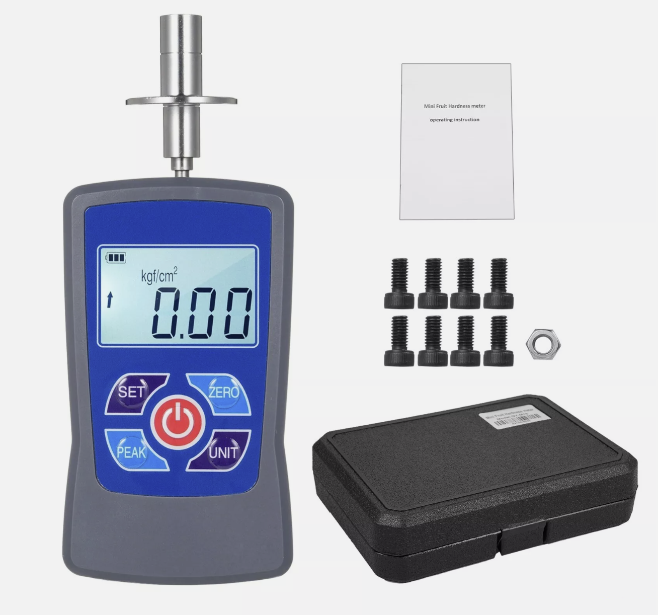 Fruit Hardness Tester Meter Digital Mini Fruit Penetrometer Durometer GY-M15 0.2~15Kgf/cm²