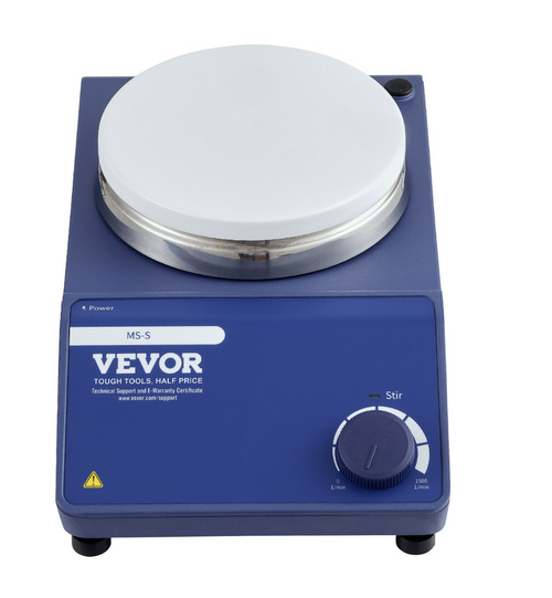 Vevor Magnetic Stirrer Stir Plate Kit – 0–1500 RPM Adjustable Speed, Max 22L Capacity MS-S