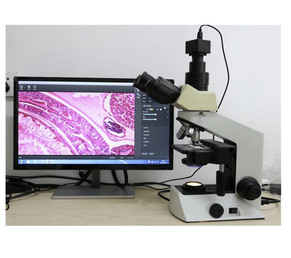 5MP USB Microscope Camera Digital Eyepiece for Mono, Bino & Trinocular