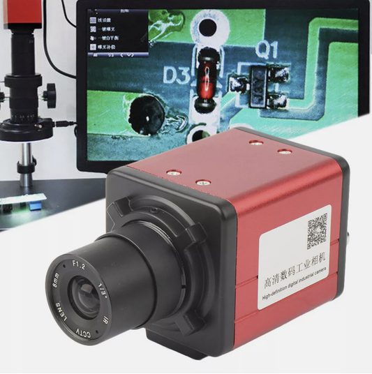 14MP HD C-Mount Microscope Camera w/ Zoom Lens AV TV BNC Output Industrial