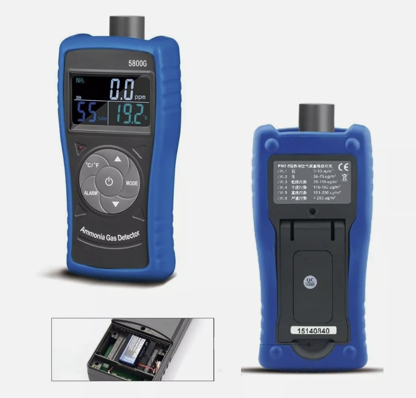 Ammonia Gas Detector NH3 Tester Monitor Professional Meter for Industrial Use