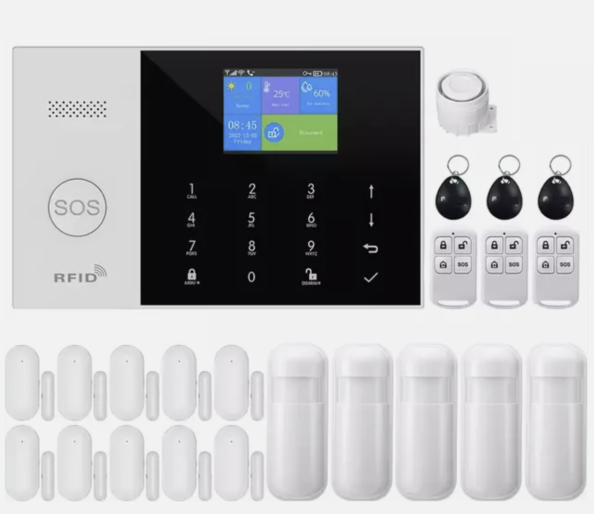Wireless 4G Alarm System Smart WIFI Home Office Burglar Security Alarm