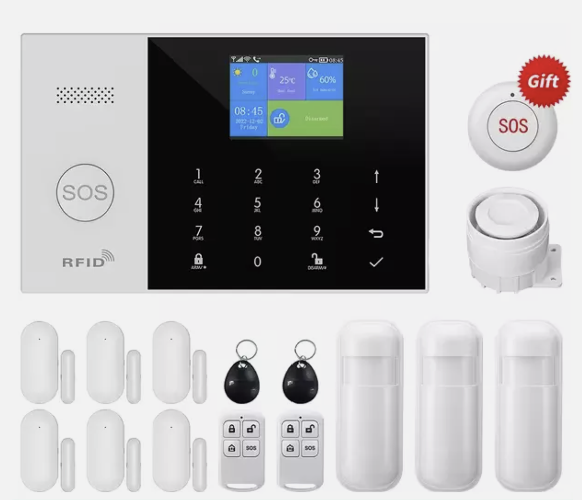 Wireless 4G Alarm System Smart WIFI Home Office Burglar Security Alarm