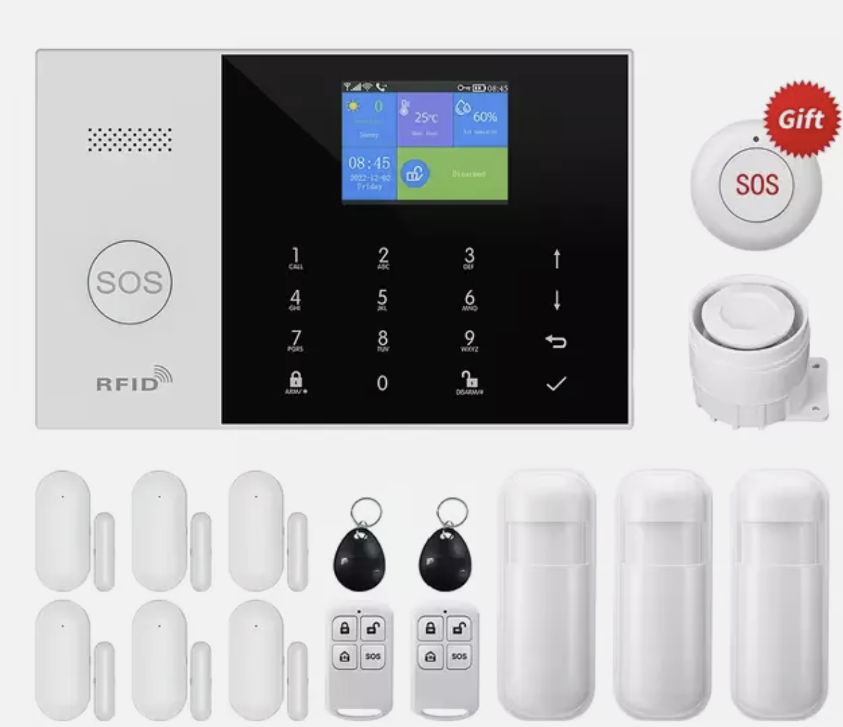 Wireless 4G Alarm System Smart WIFI Home Office Burglar Security Alarm DIY